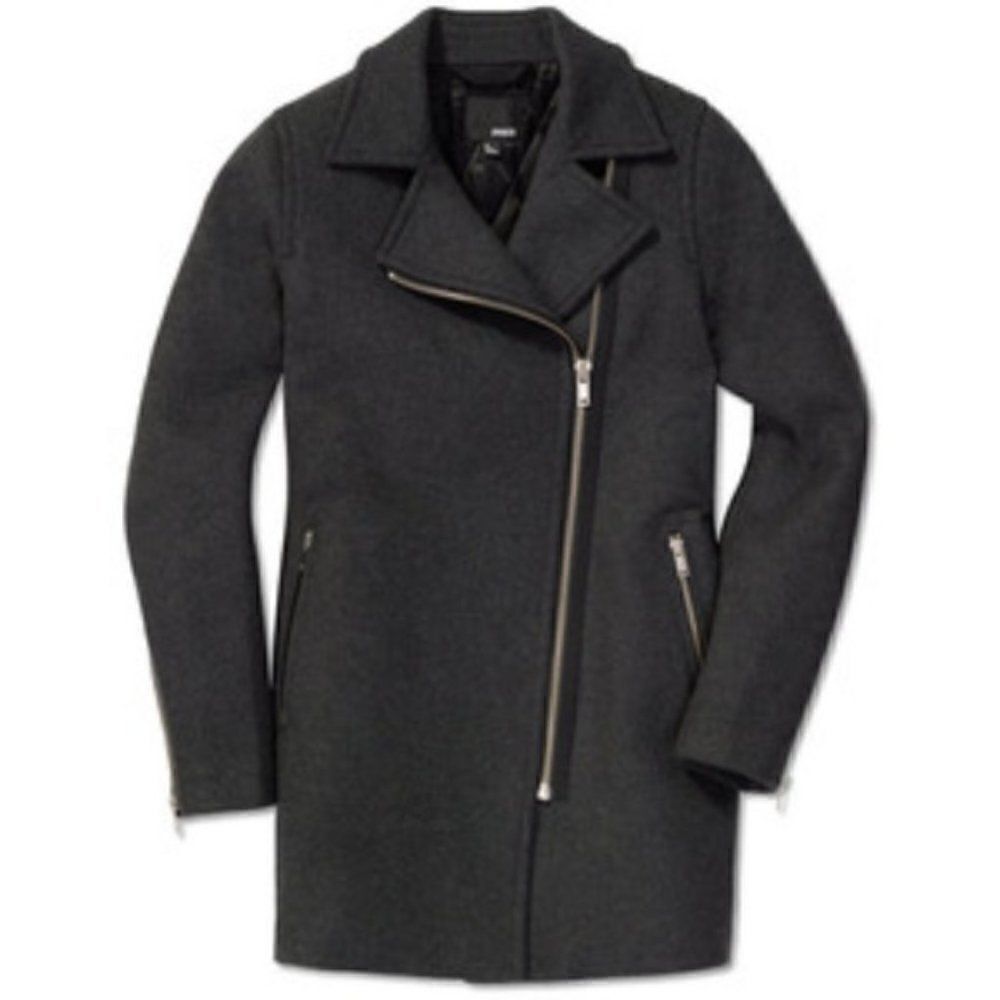 Wilfred Fei Assymetric Zip Charcoal Jacket Sz M